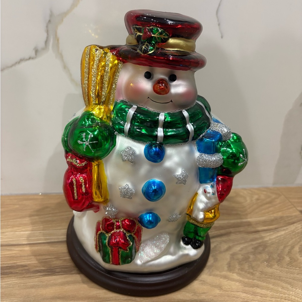 Rare Festive Snowman Holiday Decoration